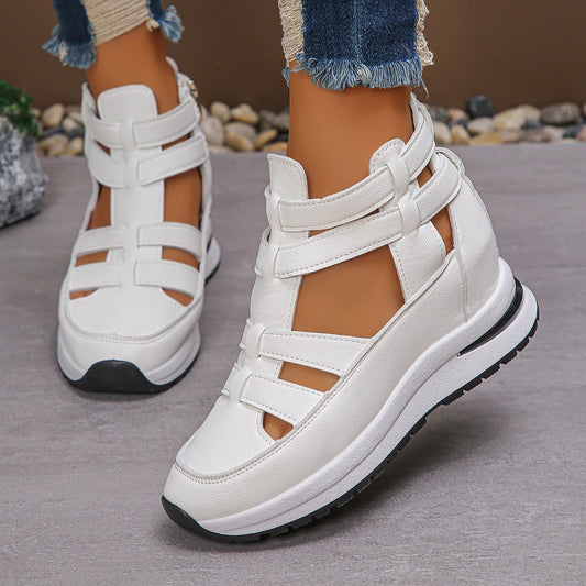 VitaFeet | Bequeme, Leichte Keilsandalen mit Seitlichem Reißverschluss