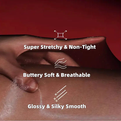 Glänzende transparente Strumpfhosen für Damen