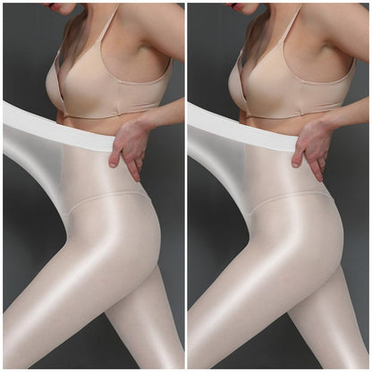 Glänzende transparente Strumpfhosen für Damen