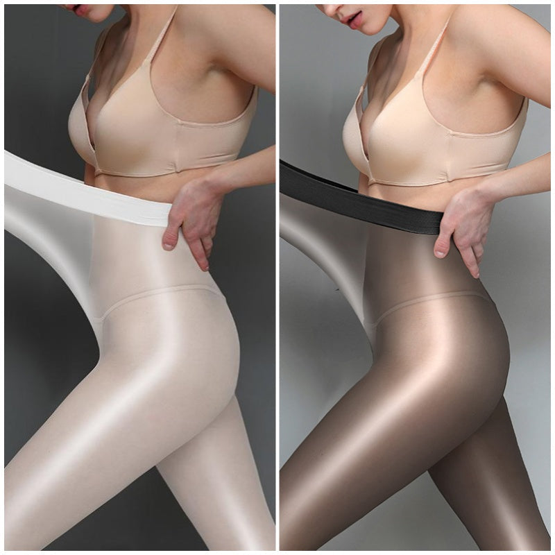 Glänzende transparente Strumpfhosen für Damen