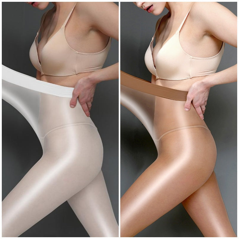 Glänzende transparente Strumpfhosen für Damen