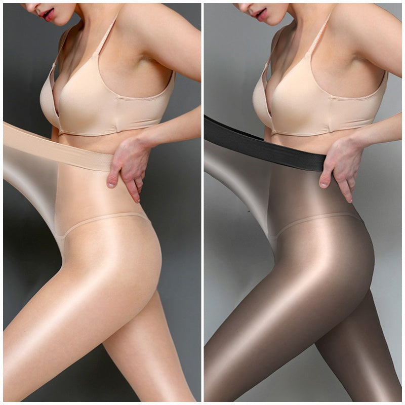 Glänzende transparente Strumpfhosen für Damen